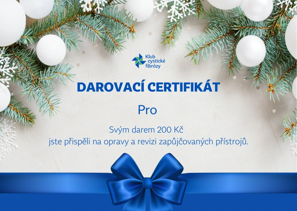 DAROVACÍ CERTIFIKÁT